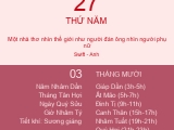 Ngày 26/10/2022 - nhằm 3/10/ Nhâm Dần - xem ngày giờ hôm nay 